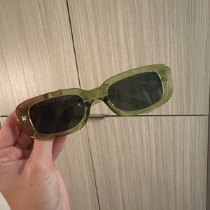 Green Rectangular Sunglasses